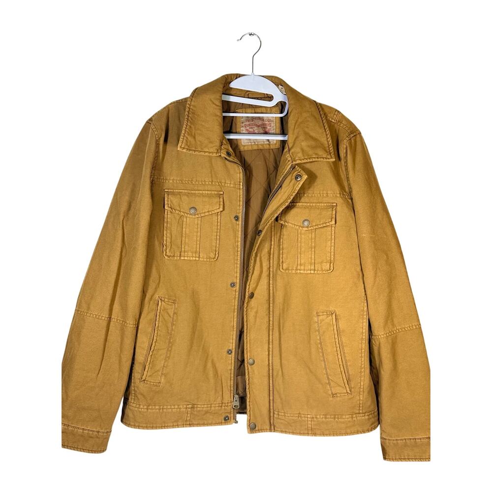 Levi’s Men’s Tan Canvas Quilted Utility Field Jacket Size Medium NWT - Picture 3 of 11